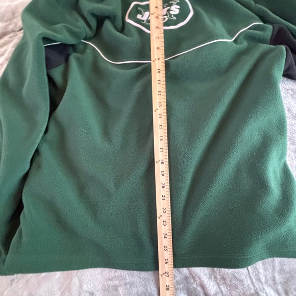 Reebok NFL New York Jets Green Fleece 1/4 Zip Pullover Sweatshirt Men's L - Picture 8 of 11